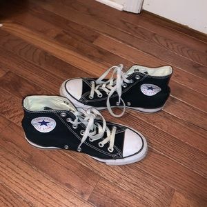 ⚡️black high top converse